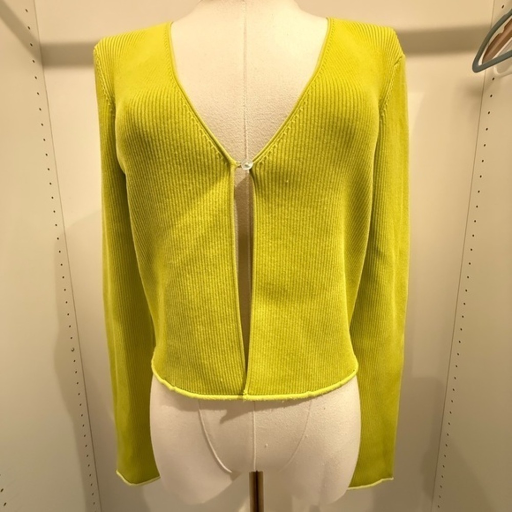 Endless Rose Lime V-Neck Sweater Shrug